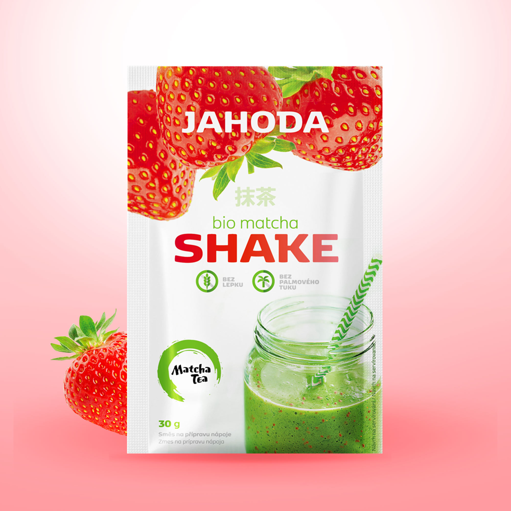 Predstavujeme Bio Matcha Tea Shake Jahoda!