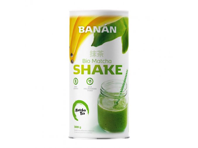 bio matcha tea shake banánový 300 g praktická tuba energia