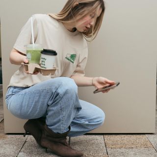 Pretty girls drink matcha and wear Matchiareň merch! S/M/L pinky/beige/mint 25€ Dostupný v Matchiarni na Drevenej aj na...