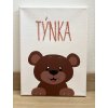 Vyšívaný a maľovaný obrázok MEDVEĎ
