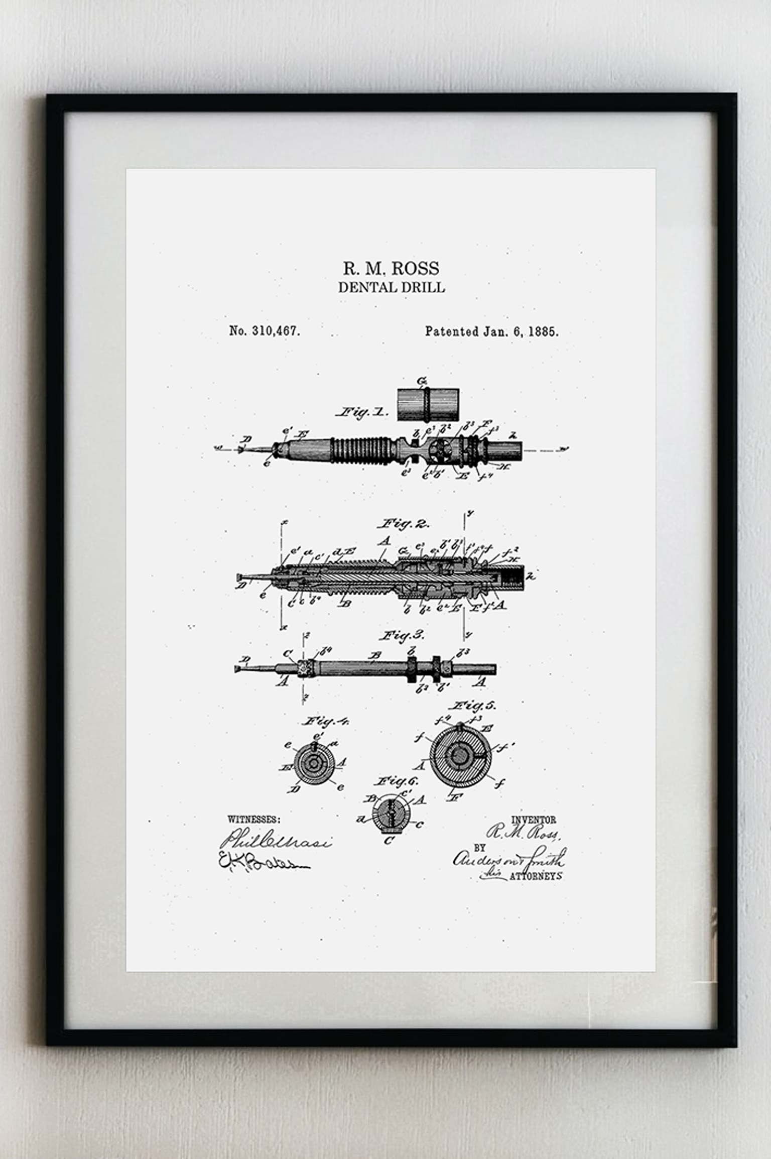 Zubní vrtačka - Plakát A3