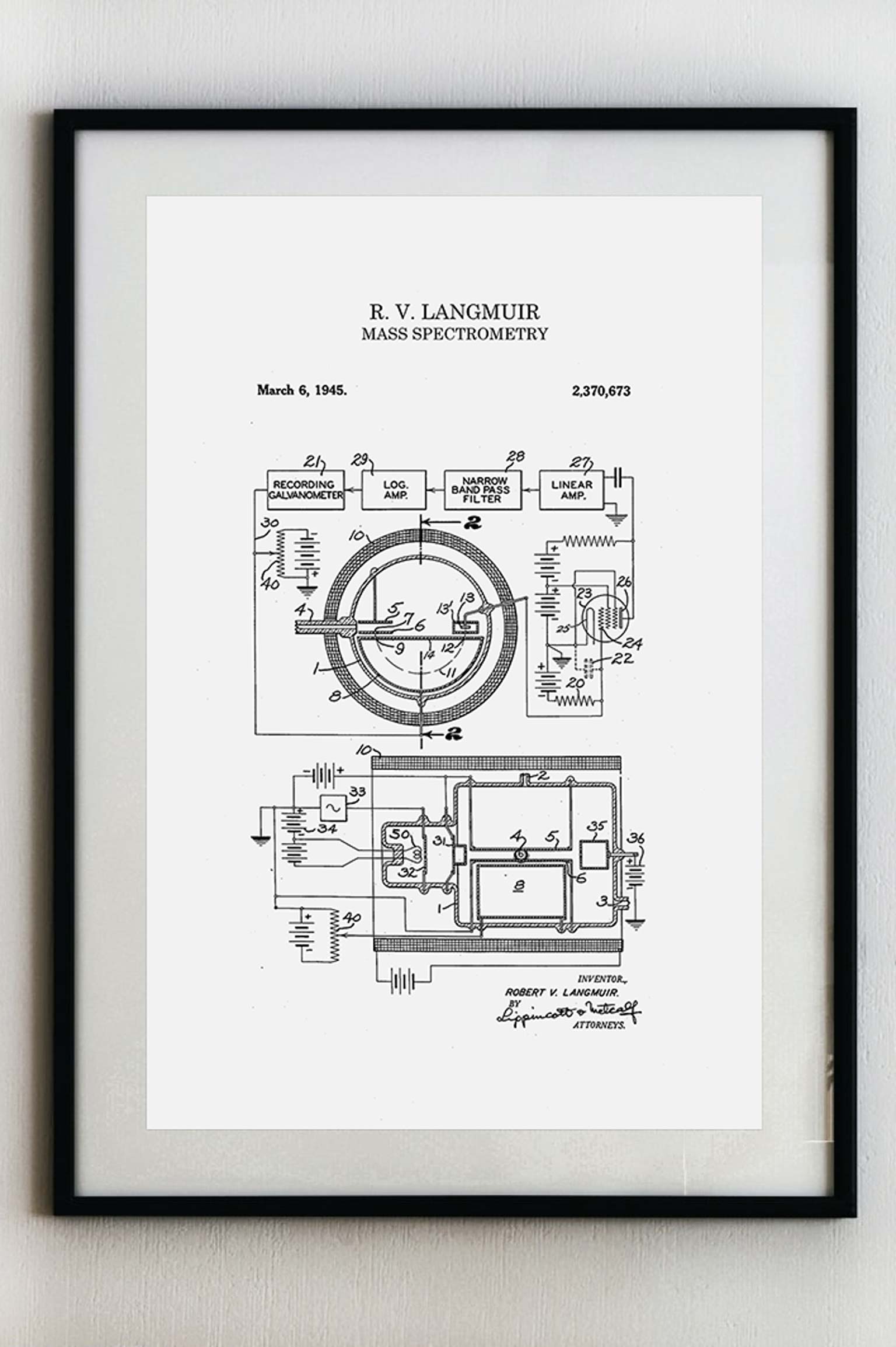 Langmuir hmotnostní spektrometr - Plakát A3