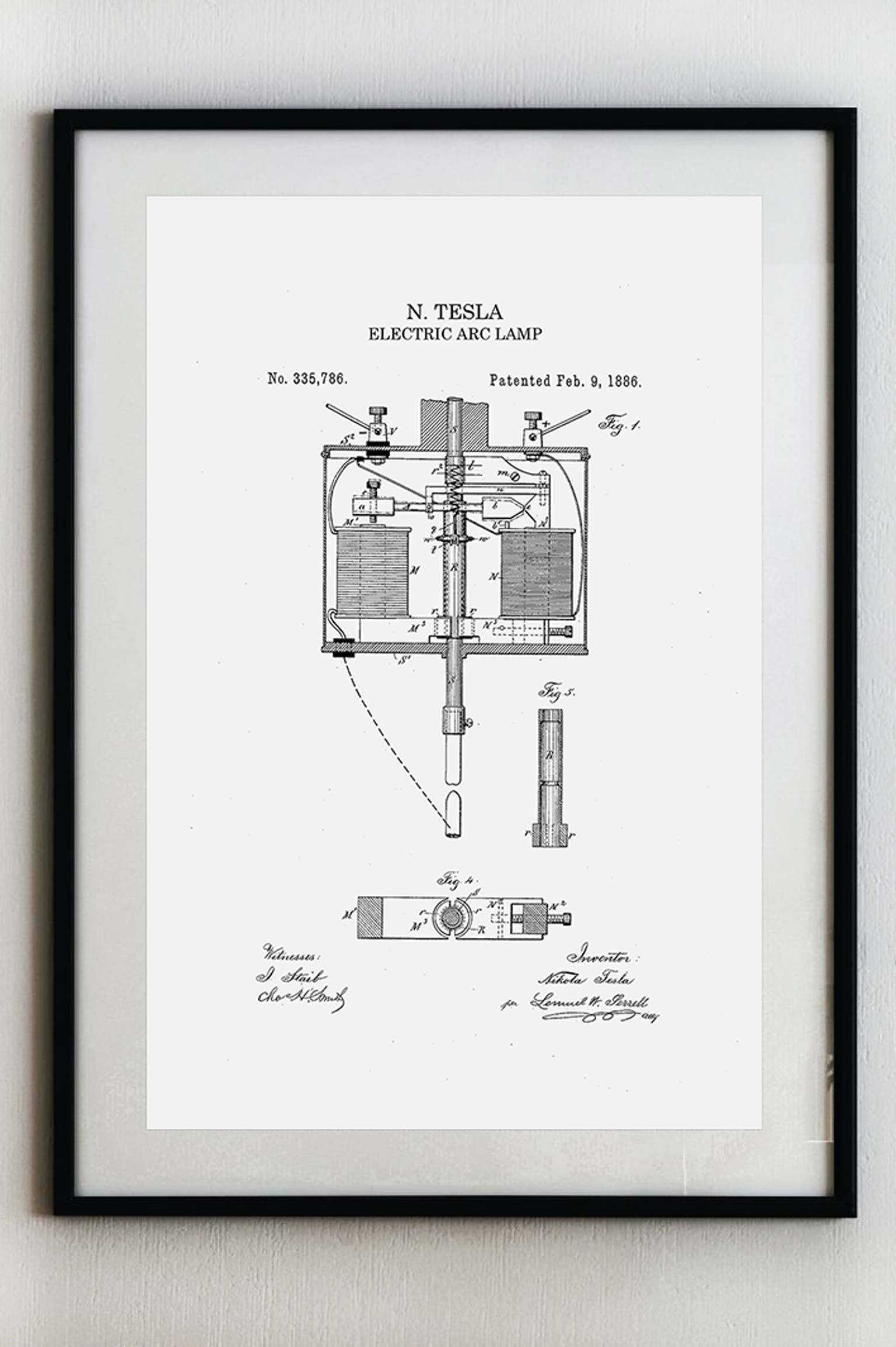 Tesla oblouková elektrická lampa - Plakát A3
