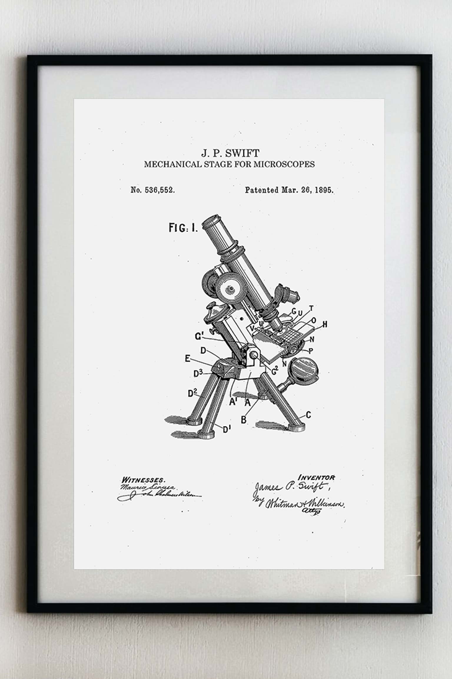 Mechanická stage pro mikroskop - Plakát A3