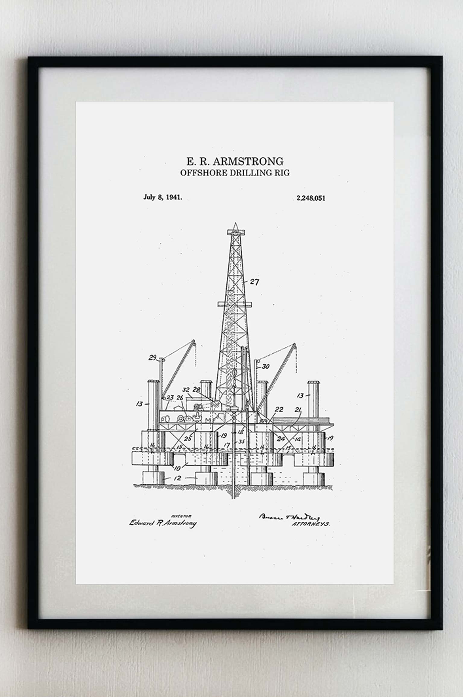 Plošina pro těžbu ropy na moři - Plakát A3