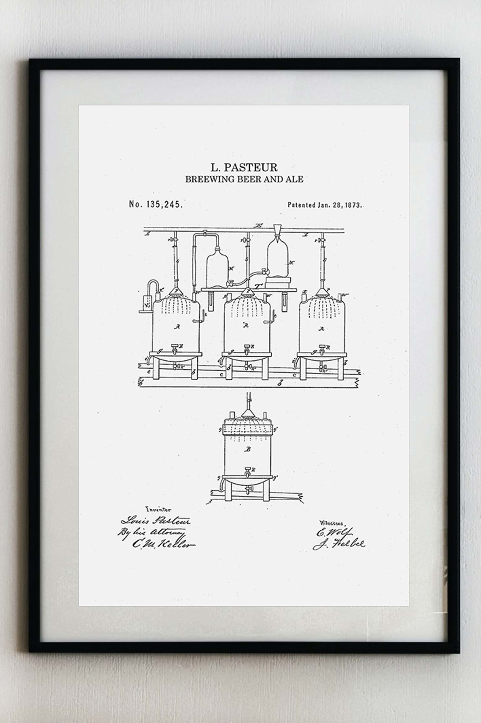 Pasteurova technologie vaření piva - Plakát A3