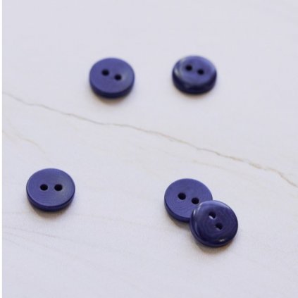 2 hole corozo button cobalt blue