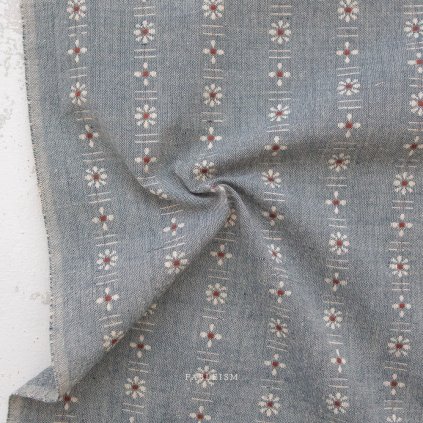 Forest daisies, denim | 100% bavlna