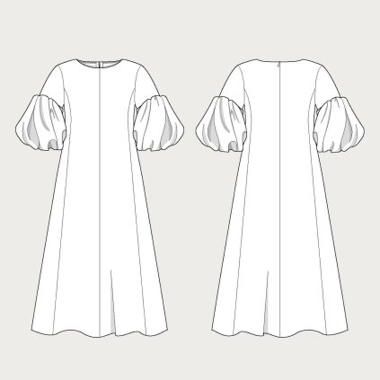 balloon sleeve dress pattern the assembly line