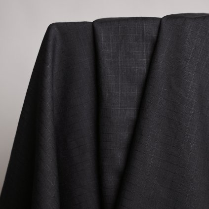 Little Tile, Deep Charcoal | viscose + linen