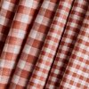 Gingham Off White Chestnut Fabric 20238