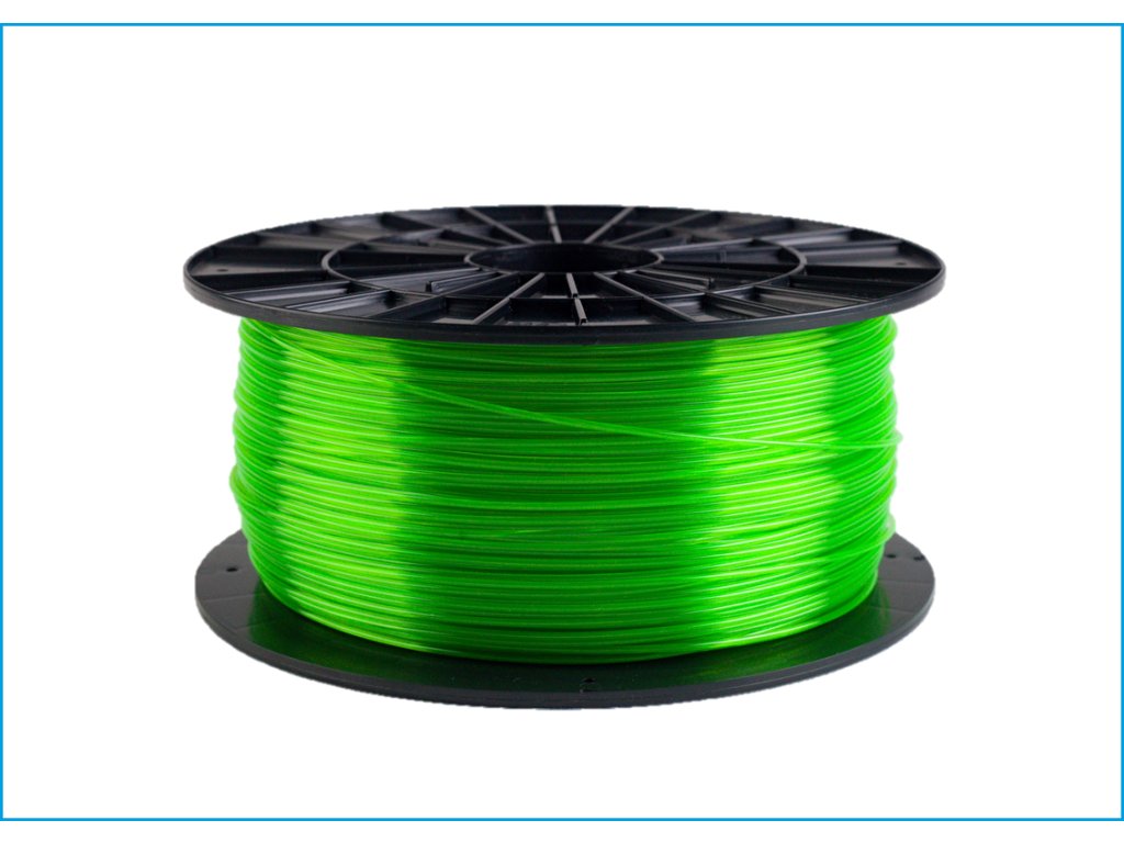PET-G tisková struna zelená transparentní 1,75 mm 1 kg Filament PM