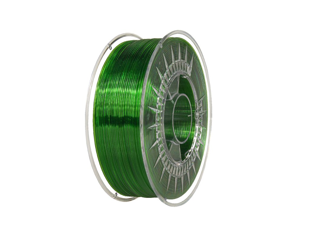 PET-G filament 1,75 mm zelený transparentní green transparent 2 Devil Design 1 kg
