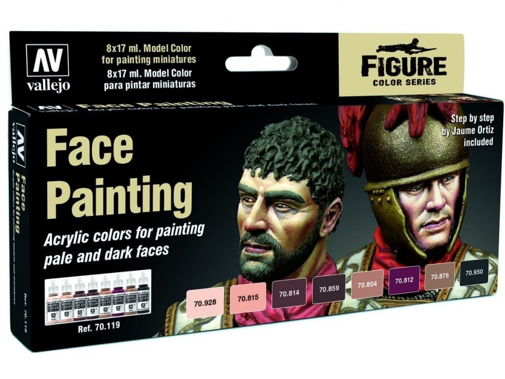 Vallejo Model Color Effects Set 70119 Faces Painting Set (8) by Jaume Ortiz