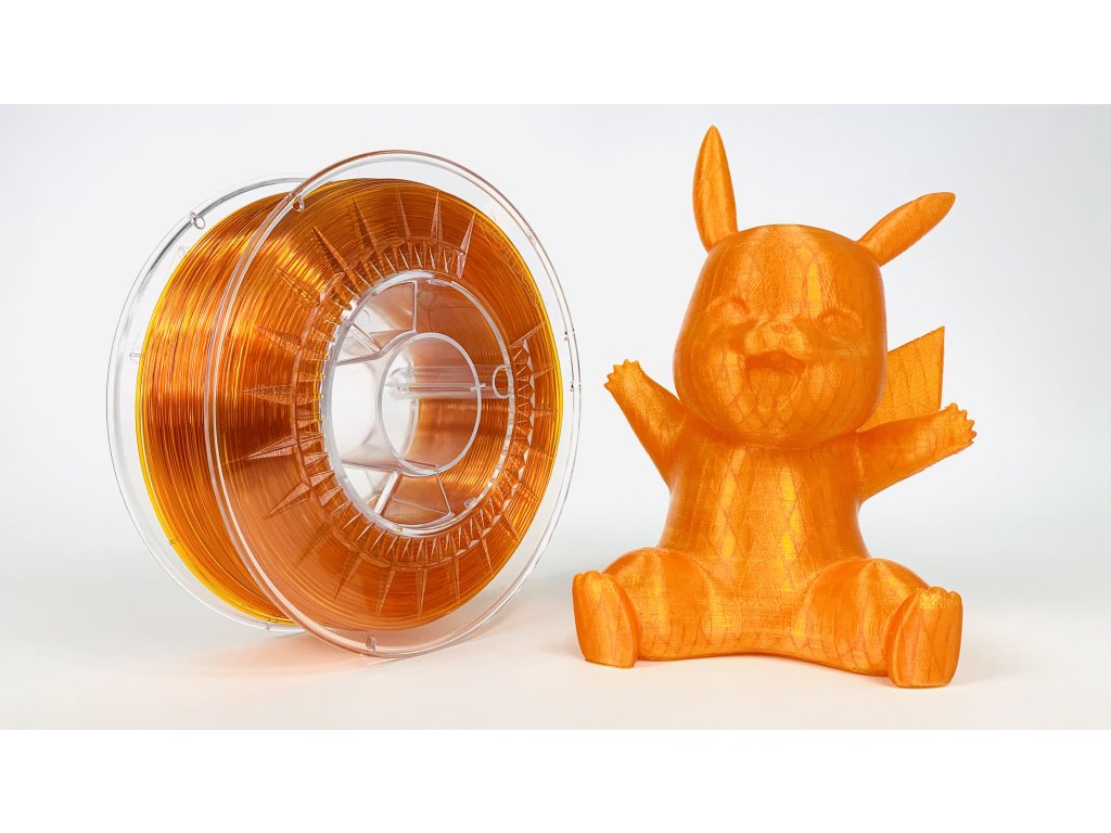 PET-G filament 1,75 mm jasně oranžový transparentní