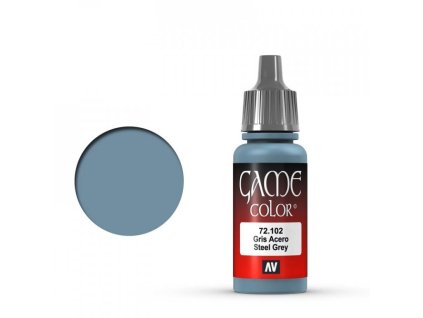 Vallejo Game Color 72102 Steel Grey 18 ml