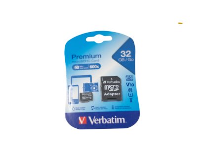 Micro paměťová karta SDHC 32 GB PREMIUM UHS-I (U1) + adaptér Verbatim