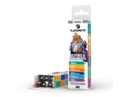 AK PLAYMARKERS SET AKM103 CLOTHES & ORNAMENTS (6x)