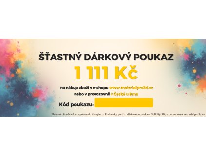 Šťastný dárkový poukaz 1111 Kč
