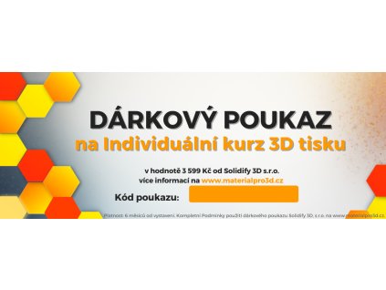 Dárkový poukaz na kurz 3D tisku
