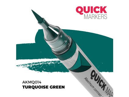 AKMQ014 AK QUICK MARKER akrylový fix TURQUOISE GREEN