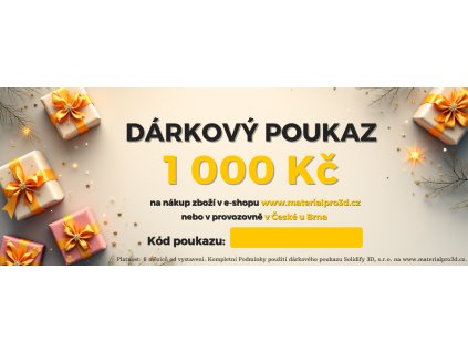 Dárkový poukaz 1000 Kč vánoce 1