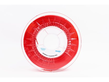 PLA filament z recyklátu 1,75 mm červená EKO-MB 1 kg
