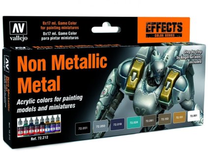 Vallejo Game Color Effects Set 72212 Non Metallic Metal