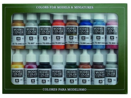 Vallejo Model Color 16 color Set 70101 Folkstone Basics