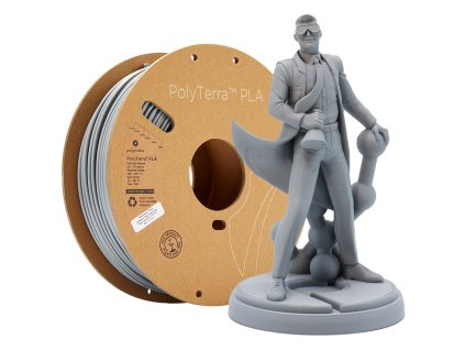 Fossil Grey PLA PolyTerra filament fosilní šedý 1,75mm Polymaker 1000 g