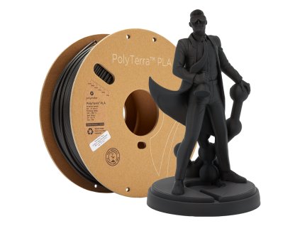 Charcoal Black PLA PolyTerra filament uhlově černý 2,85mm Polymaker 1000 g