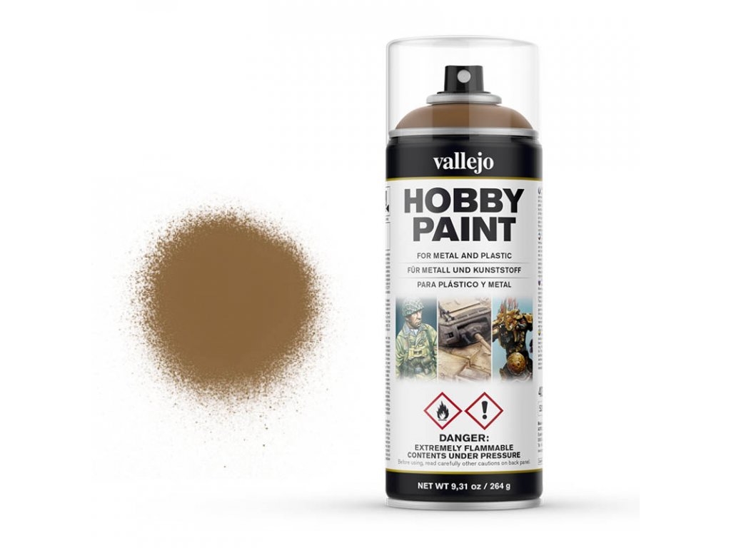 Levně Vallejo Hobby Spray Paint 28014 Leather Brown 400 ml