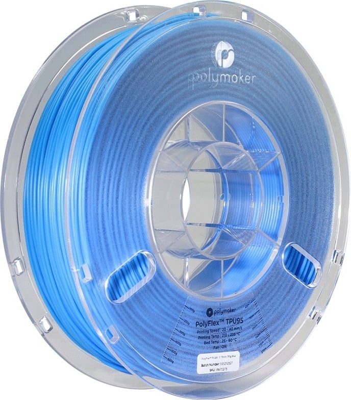 Levně PolyFlex TPU-95A filament modrý 1,75 mm Polymaker 750 g