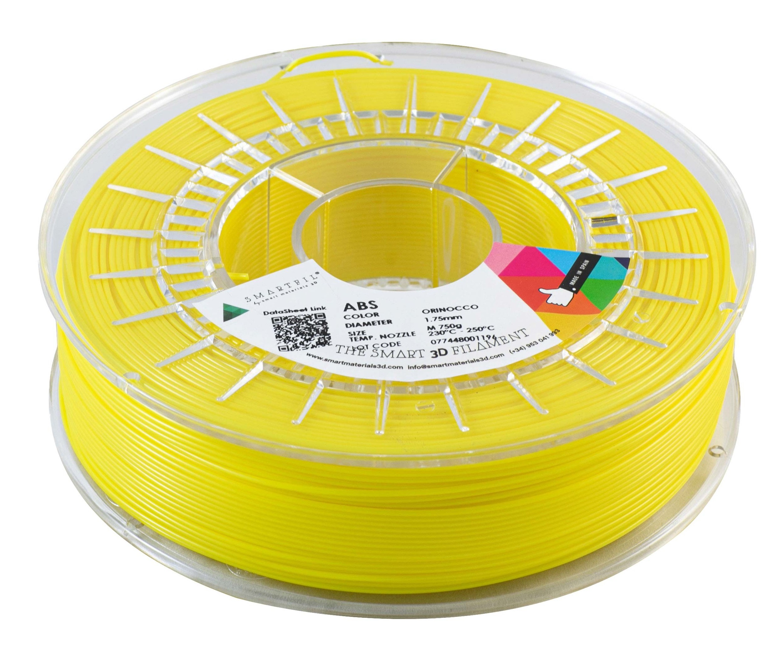 Levně ABS filament tabákově žlutý 1,75 mm Smartfil 0,75 kg