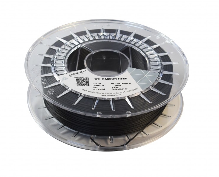Levně INNOVATEFIL TPU CF flexi filament s karbonem černý 1,75 mm 500 g