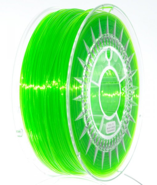 Levně PET-G filament 1,75 mm jasně zelený transparent Devil Design 1 kg