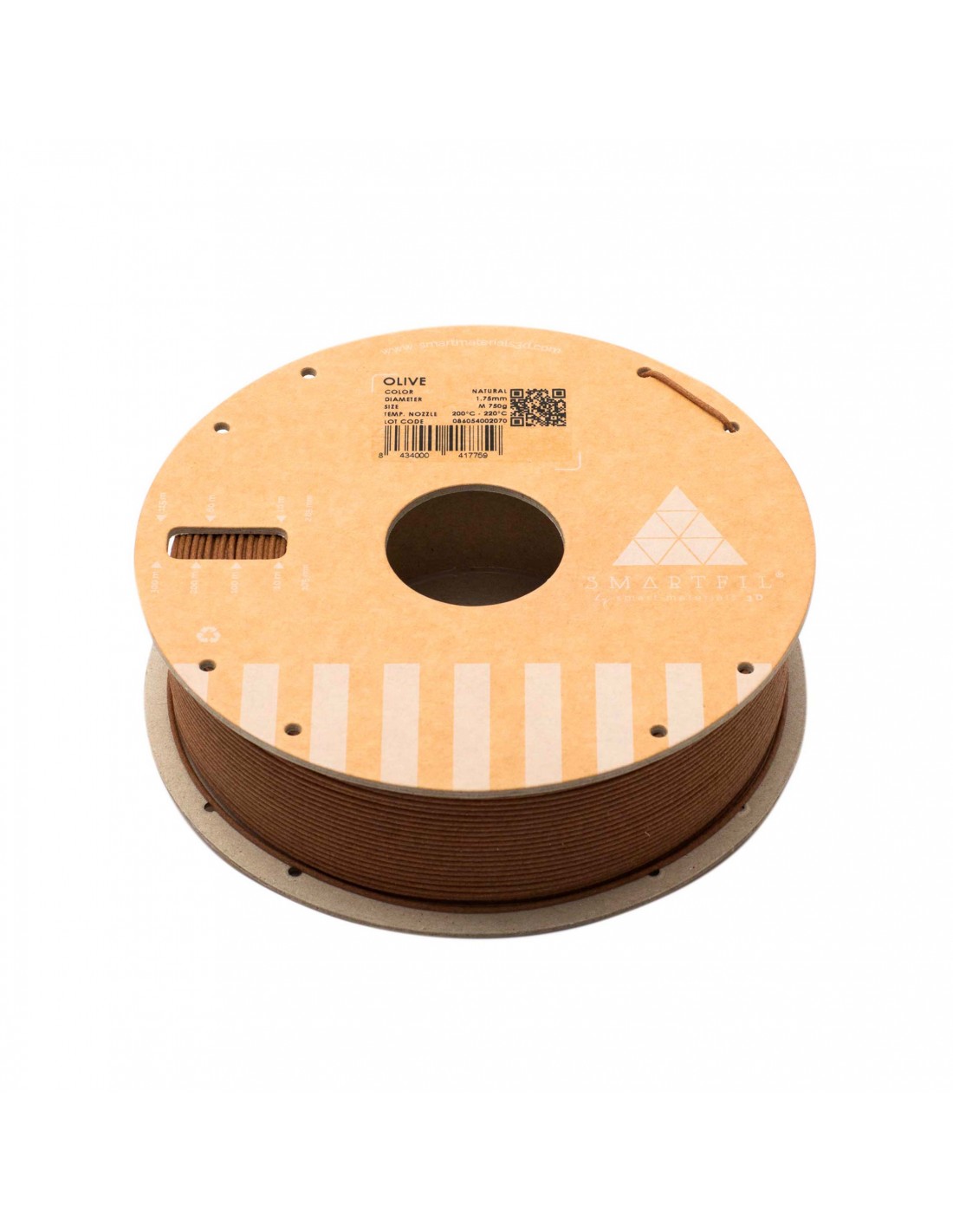 Levně OLIVE filament z recyklátu natural 1,75 mm Smartfil 0,75 kg