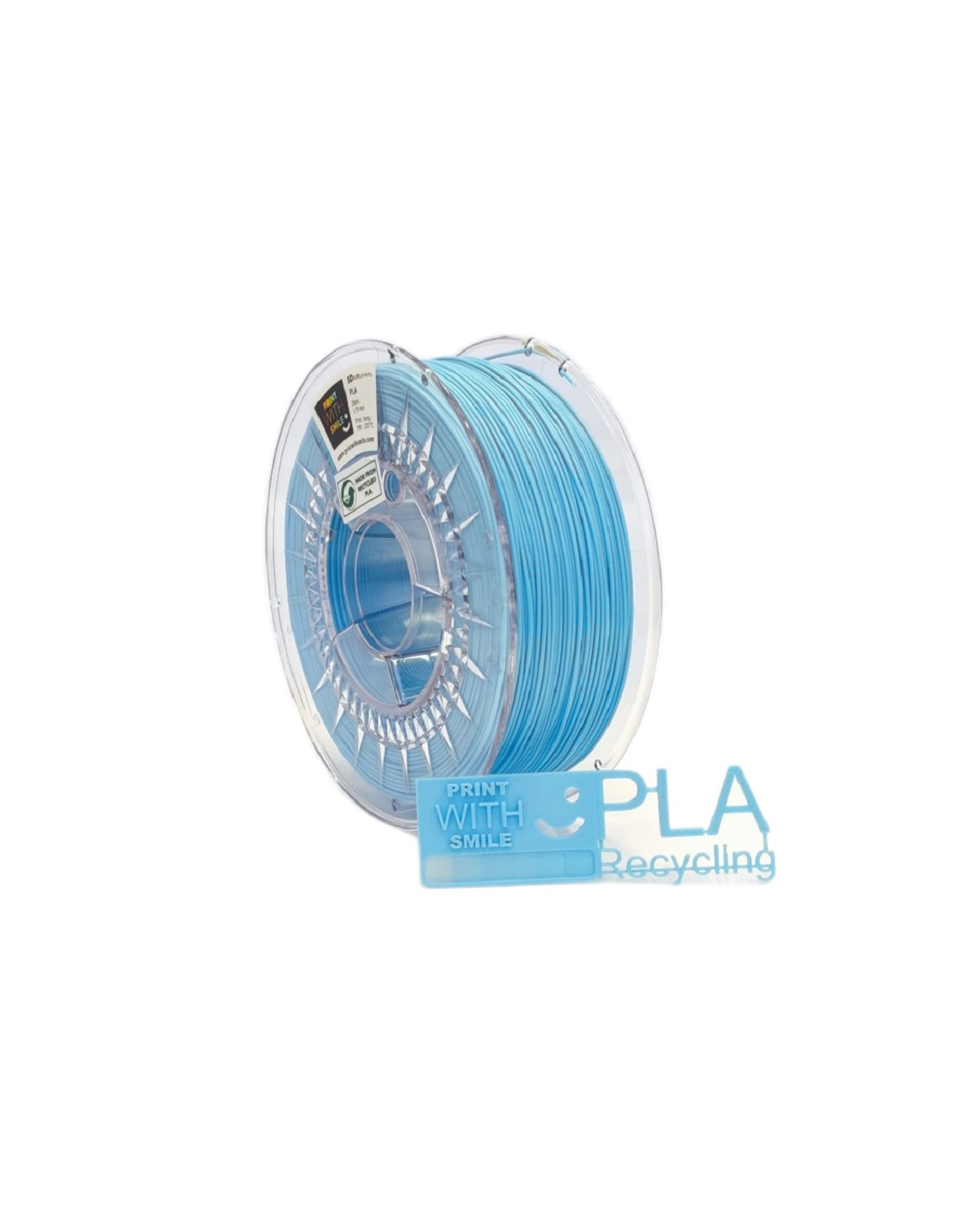 Levně PLA filament z recyklátu 1,75 mm Maya modrá Print with Smile 1 kg