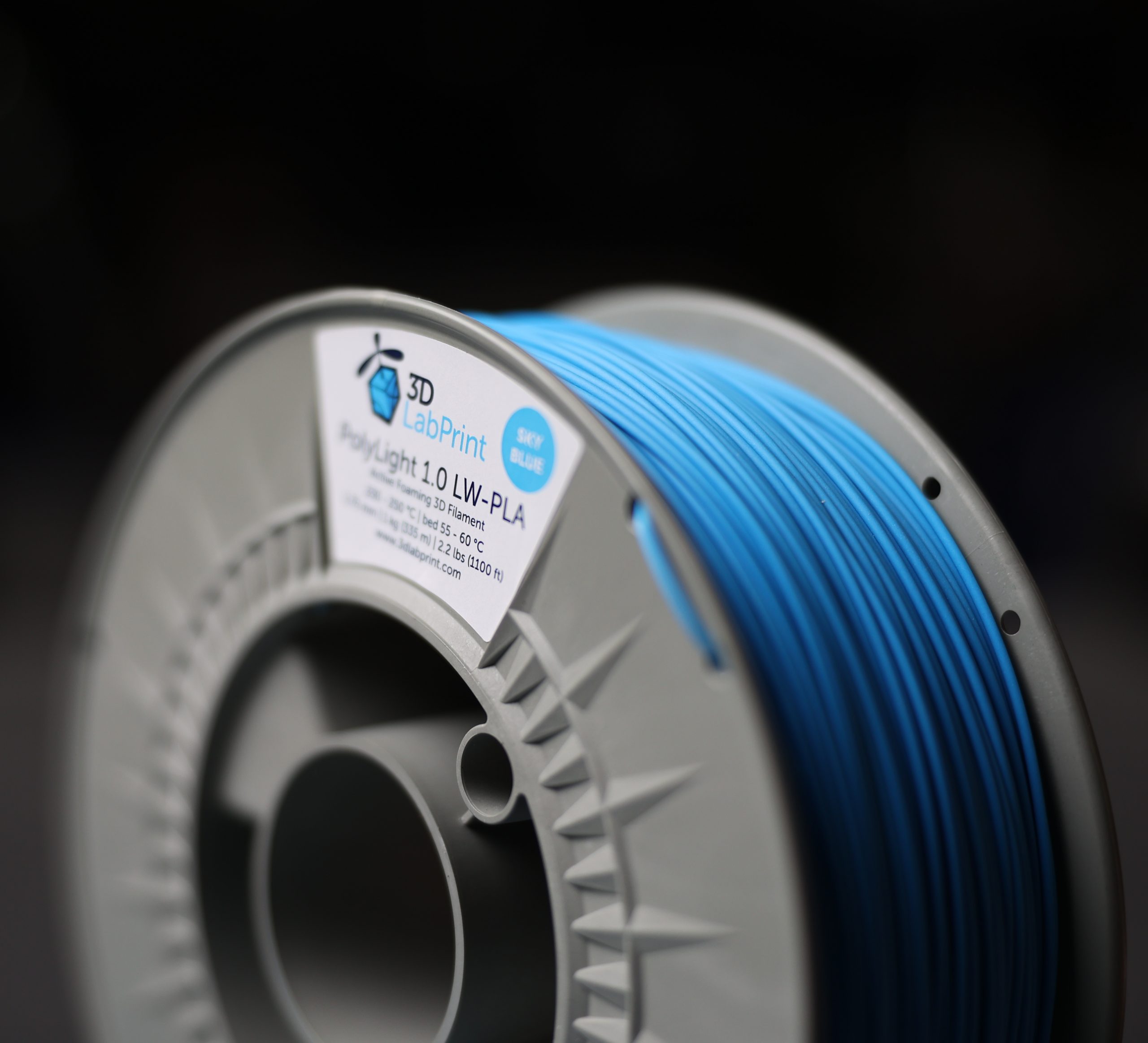 Levně PolyLight 1.0 LW PLA sky blue filament 1,75 mm 3DLabPrint 1 kg
