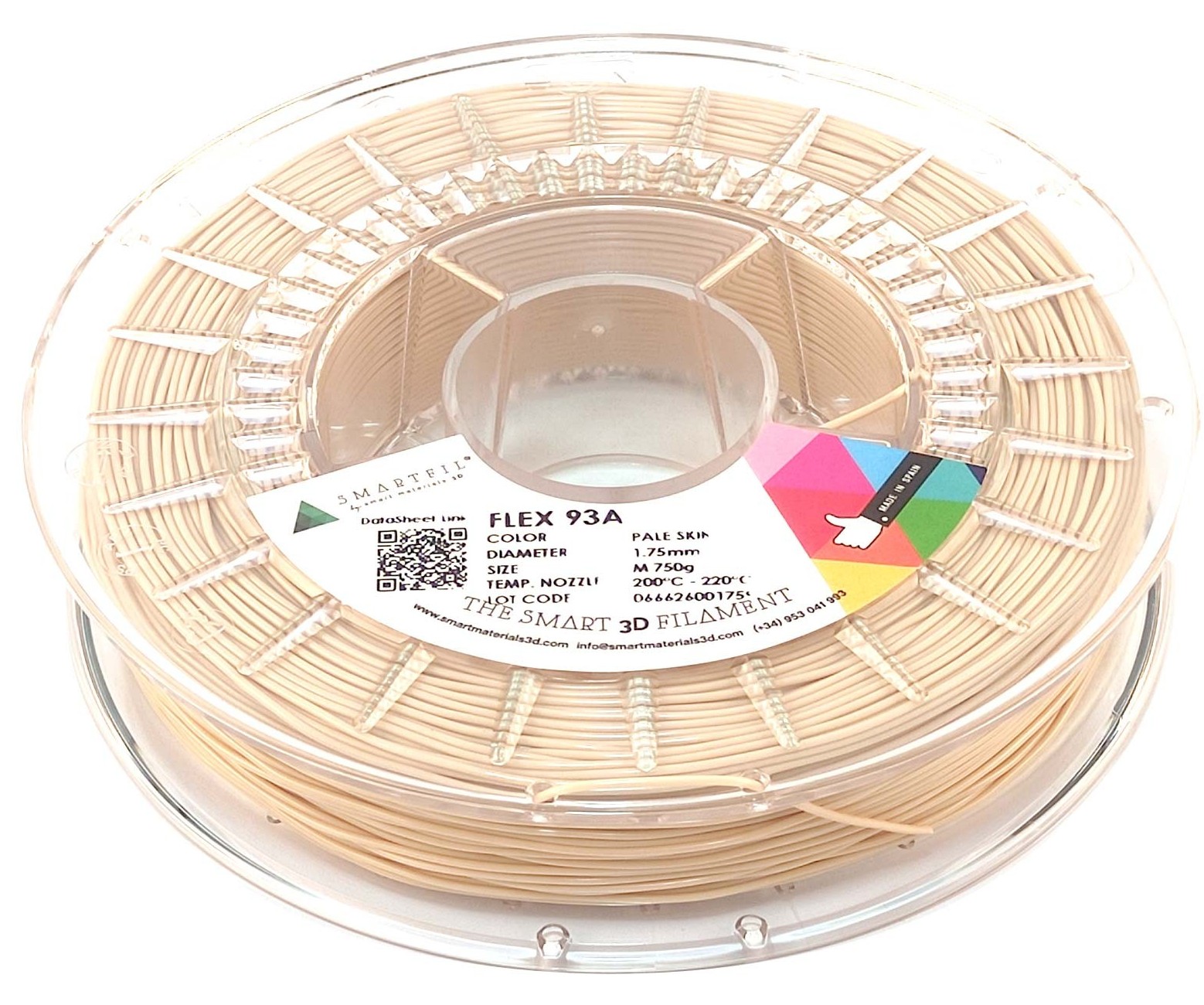 Levně FLEX filament Skin Tone: Pale skin 1,75 mm Smartfil 750 g 93A