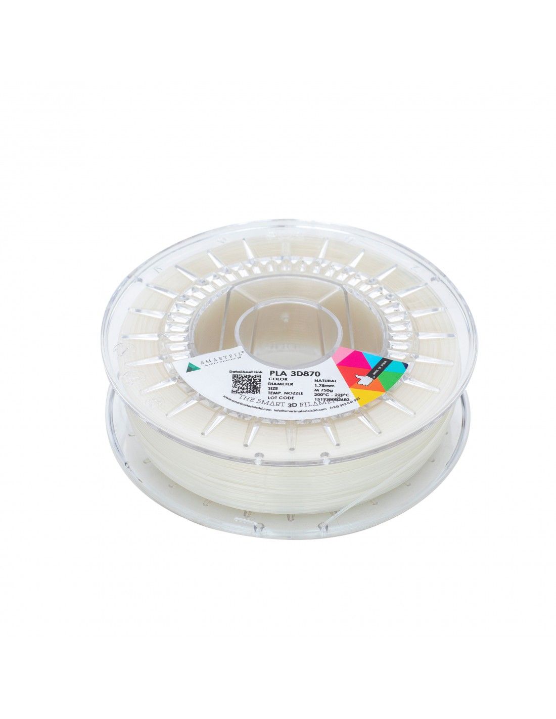 Levně PLA 3D 870 filament natural 1,75 mm Smartfil 750 g