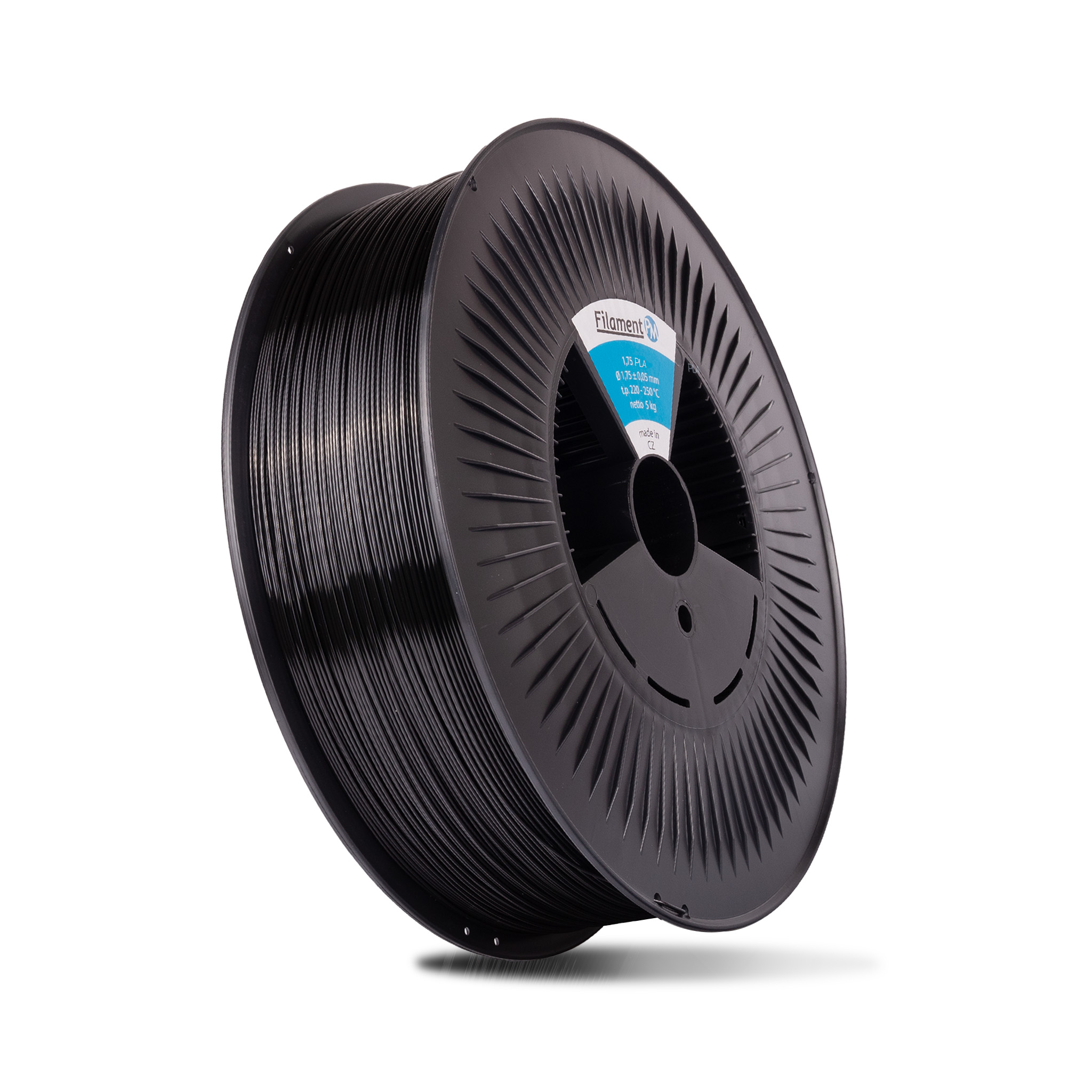 Levně Filament-PM PLA tisková struna černá 1,75 mm 5 kg Filament PM
