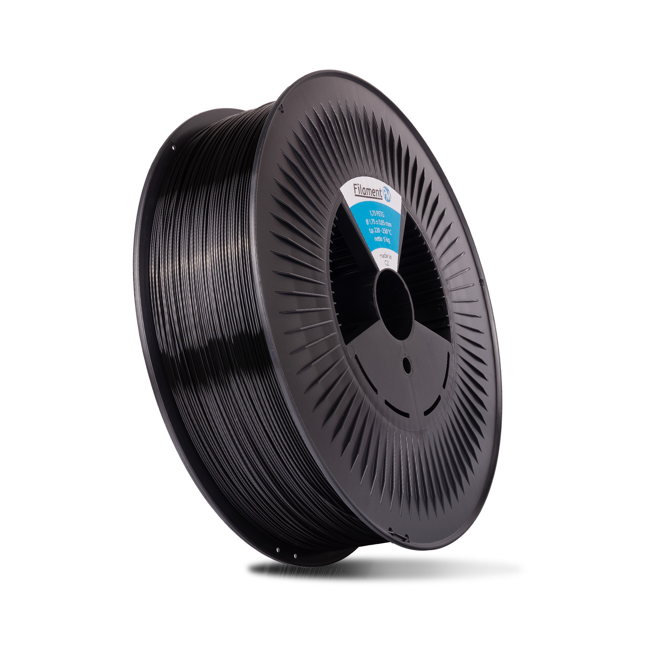 Levně Filament-PM PET-G tisková struna černá 1,75 mm 5 kg Filament PM