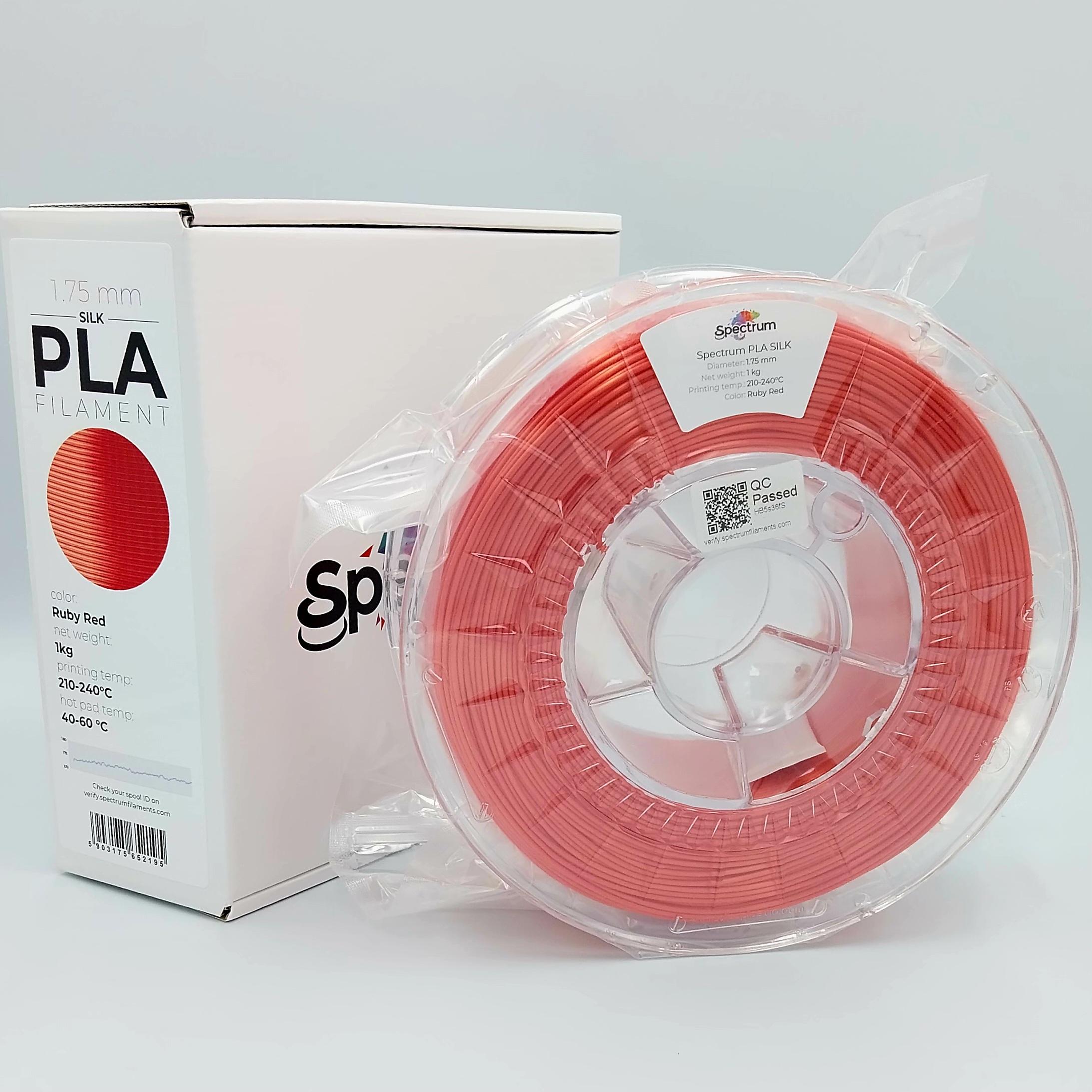 PLA Silk filament Ruby Red 1,75 mm Spectrum 1 kg