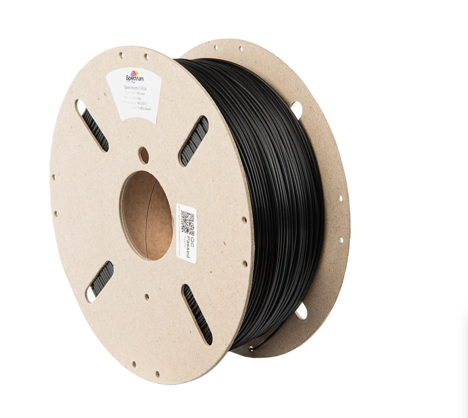 R-PLA filament Traffic Black 1,75 mm Spectrum 1 kg