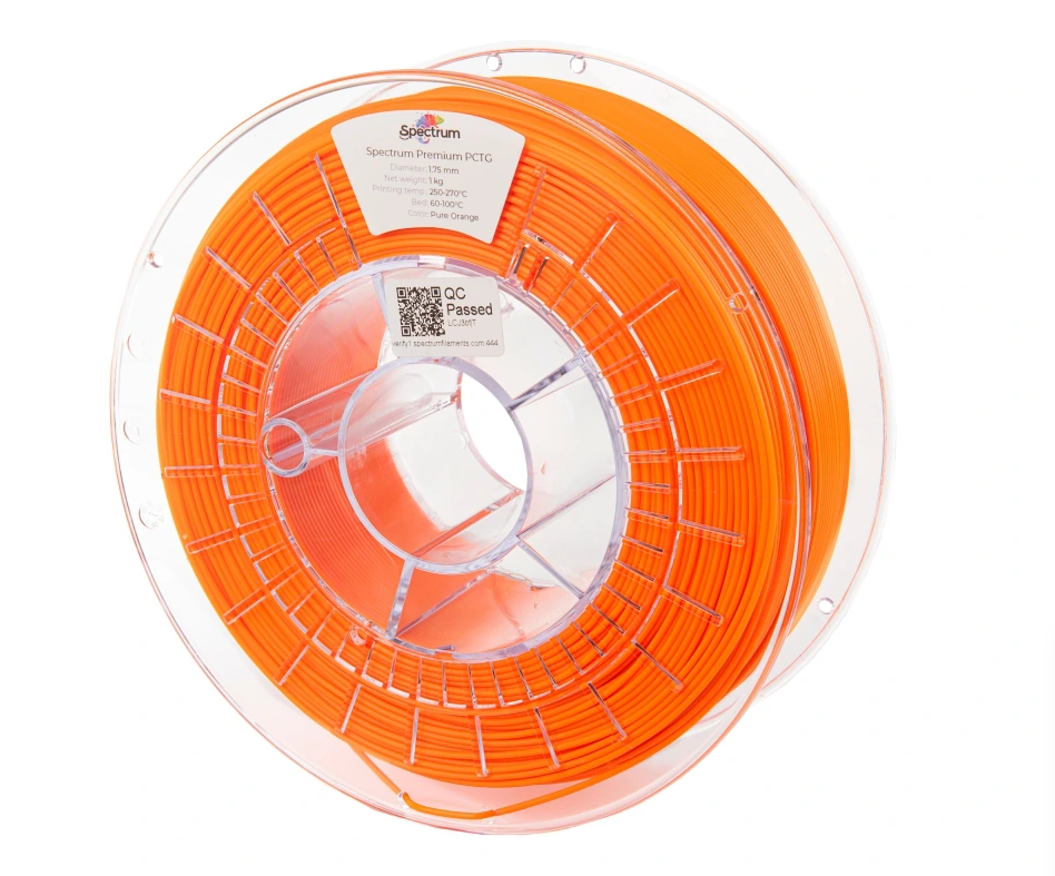 PCTG filament Pure Orange 1,75mm Spectrum 1 kg