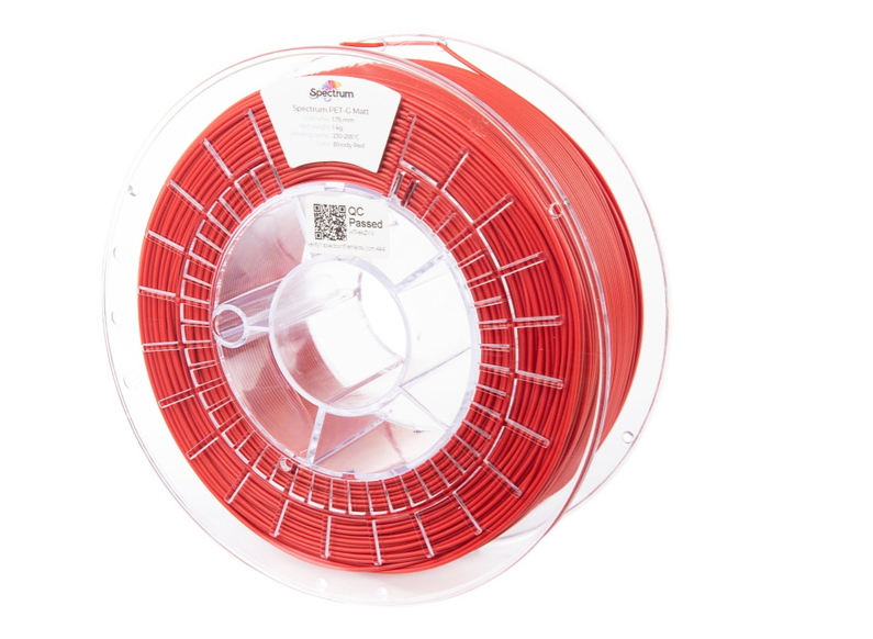 PETG MATT filament Bloody Red, 1,75 mm Spectrum 1 kg