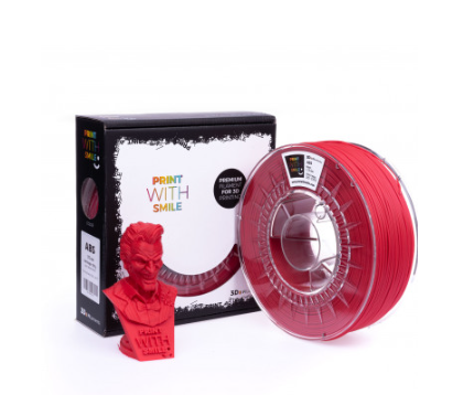 Levně ABS filament cherry red 1,75 mm Print With Smile 1 kg