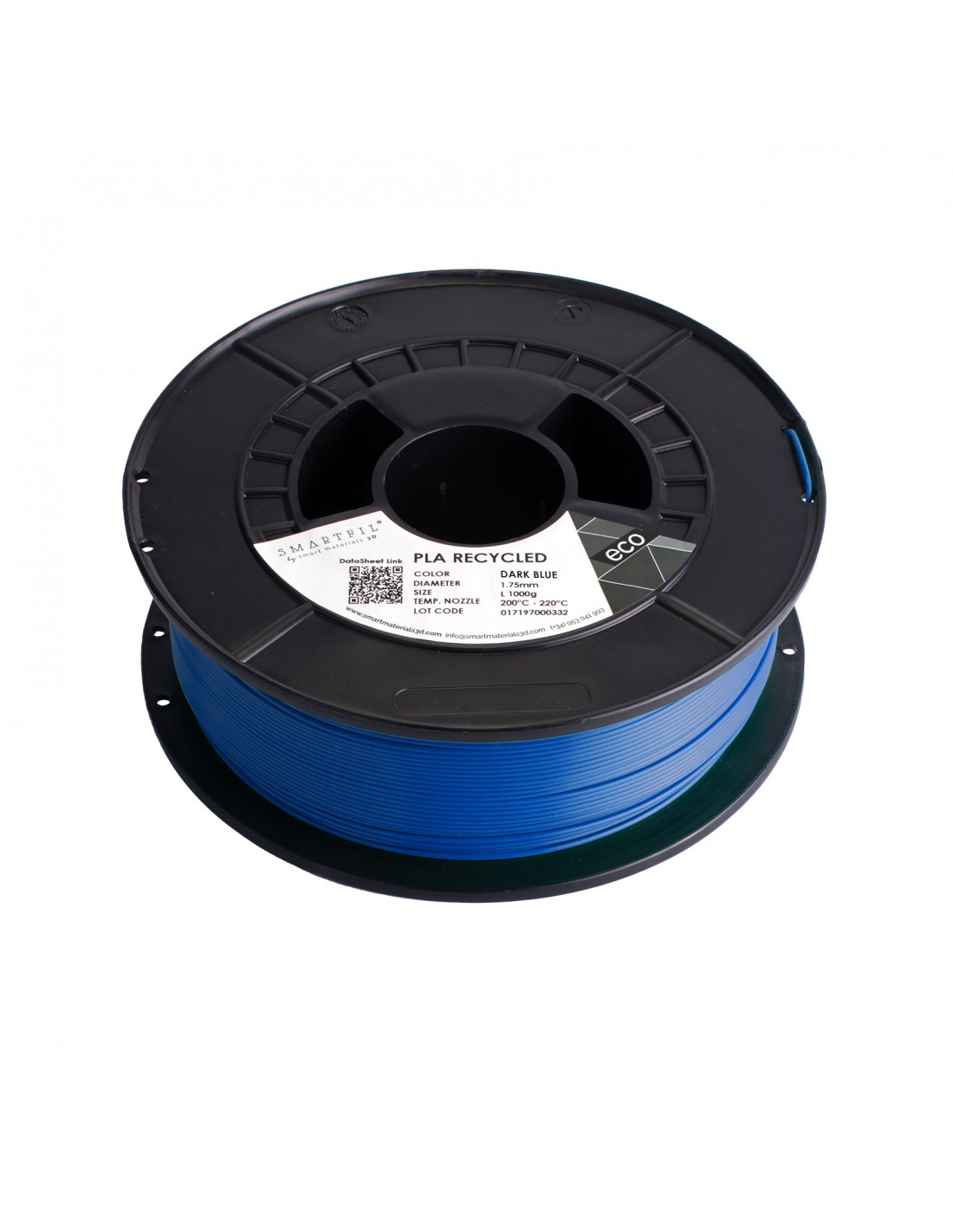 Levně PLA filament z recyklátu tmavě modrý 1,75 mm Smartfil 1 kg