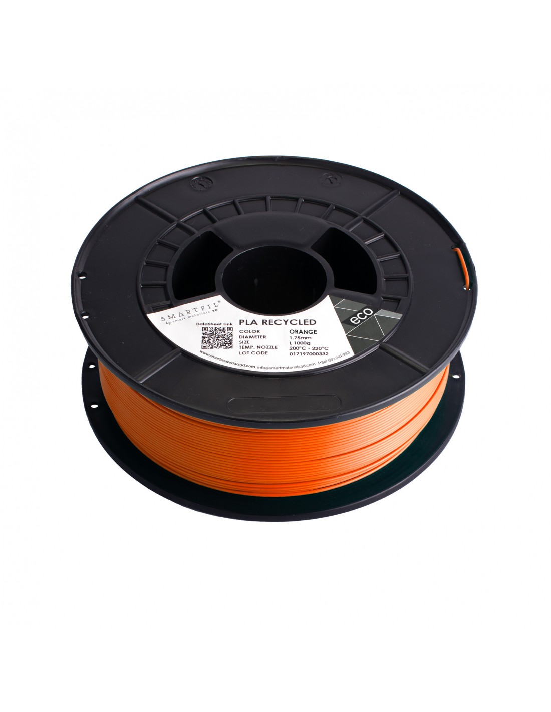 Levně PLA filament z recyklátu oranžový 1,75 mm Smartfil 1 kg